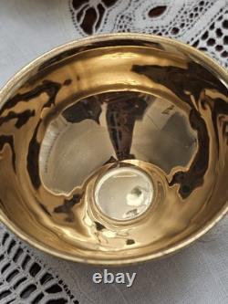 Vtg Bavarian Germany Gold Gildind 22k Painted 6 Piece Porcelain Tea Set 1950s