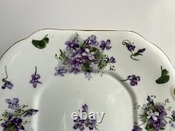 Vtg HAMMERSLEY VICTORIAN VIOLETS TEA SET 18 PCS. TEAPOT CAKE PLATE TEACUP SUGAR