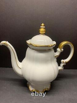 Vtg Hutschenreuther Selb Bavaria Large Ivory Coffee Pot / Teapot Set Of 3