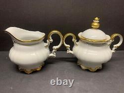 Vtg Hutschenreuther Selb Bavaria Large Ivory Coffee Pot / Teapot Set Of 3