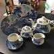 Vtg Ridgeway Meadowsweet Ironstone 27 Piece Tea Set With Plates