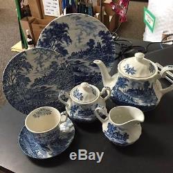 Vtg Ridgeway Meadowsweet Ironstone 27 piece Tea Set with Plates