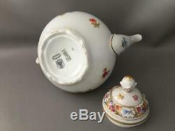 Vtg Schumann Arzberg Empress Dresden Flowers Teapot Creamer Sugar Bowl Set