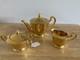 Vtg Tiffany & Co. Hand Painted 22k Gold Porcelain Teapot Set Of 3 Usa