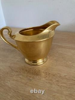 Vtg Tiffany & Co. Hand painted 22K Gold Porcelain Teapot Set of 3 USA