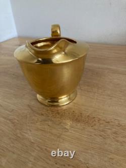 Vtg Tiffany & Co. Hand painted 22K Gold Porcelain Teapot Set of 3 USA