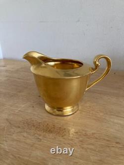 Vtg Tiffany & Co. Hand painted 22K Gold Porcelain Teapot Set of 3 USA