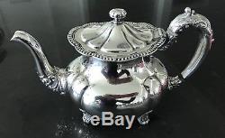 Wallace 5 piece Sterling Silver Soldered Coffee/Tea Set Discard pot nickel silv