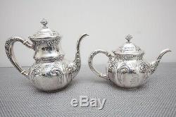 Wallace Antique Sterling Silver Tea Set Teapot, Coffee, Creamer, Sugar #706