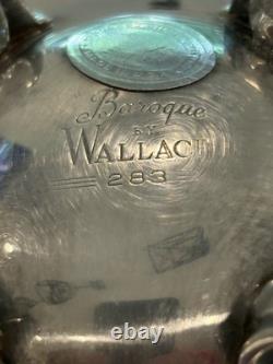 Wallace Baroque Silverplate 281-284 & 1116, Coffee pot Tea Pot Cream & Sugar Set