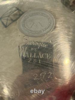 Wallace Baroque Silverplate 281-284 & 1116, Coffee pot Tea Pot Cream & Sugar Set