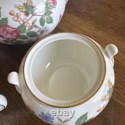 Wedgewood Charnwood Bone China Tea Pot withLid, Sugar with Lid & Cream England UK