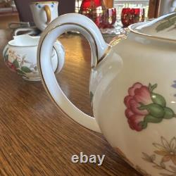 Wedgewood Charnwood Bone China Tea Pot withLid, Sugar with Lid & Cream England UK