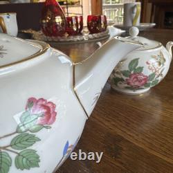 Wedgewood Charnwood Bone China Tea Pot withLid, Sugar with Lid & Cream England UK