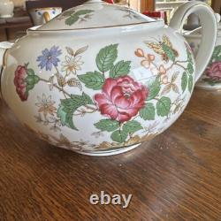 Wedgewood Charnwood Bone China Tea Pot withLid, Sugar with Lid & Cream England UK