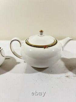 Wedgewood Clio Bone China Tea Pot Sugar Bowl Creamer Set England