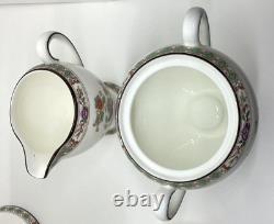 Wedgewood Kutani Crane Coffee Pot Cream and Sugar Set