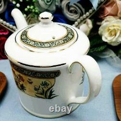 Wedgwood 1996 INDIA Japanese Tea Cup Ceremony Saucer Teapot Bone China 7pcs Set