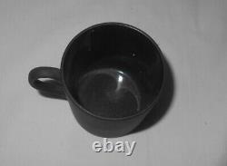 Wedgwood Basalt Black Tea Set- Teapot w. Six Demitasse Cups and Saucers