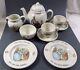 Wedgwood Beatrix Potter Peter Rabbit 9 Pc Childrens Tea Play Time Set Teapot