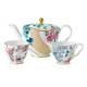 Wedgwood Butterfly Bloom 3 Piece Set Teapot, Sugar Bowl And Cream Jug