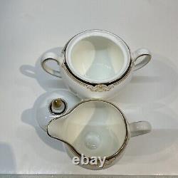Wedgwood Cavendish R4680 Bone China Teapot 6 Cups & Saucers Creamer Sugar Bowl