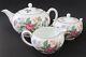 Wedgwood Charnwood Teapot Set White Bone China Butterfly/florals Wd3984 Set 3