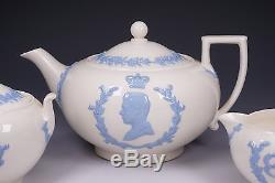 Wedgwood Coronation King Edward VIII 1937 Queensware Tea Pot Creamer Sugar Set