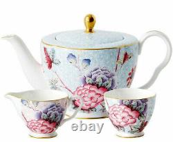 Wedgwood Cuckoo Teapot Sugar Bowl & Creamer 3 PC. Tea Set New Gift Boxed