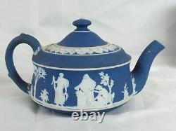 Wedgwood Jasperware Dark Blue Set Teapot Lid