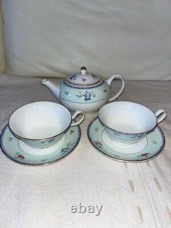 Wedgwood MEADOW FIELD Teapot Tea Pot / Cup Saucer Pair Set