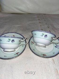 Wedgwood MEADOW FIELD Teapot Tea Pot / Cup Saucer Pair Set