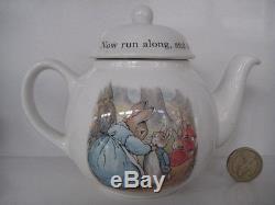 Wedgwood Miniature Peter Rabbit Childrens Tea Set Teapot Trios Jug Bowl Teaset