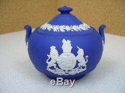 Wedgwood Royal Blue Jasperware Queen Elizabeth II Coronation Tea Set 1953