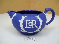 Wedgwood Royal Blue Jasperware Queen Elizabeth II Coronation Tea Set 1953