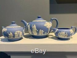 Wedgwood Tea Set, Teapot, Covered Sugar & Creamer, Vintage, Made In England