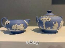 Wedgwood Tea Set, Teapot, Covered Sugar & Creamer, Vintage, Made In England