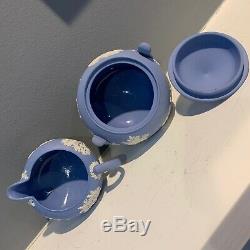 Wedgwood Tea Set, Teapot, Covered Sugar & Creamer, Vintage, Made In England