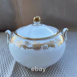 Wedgwood Whitehall Sugar Coffee, Teapot, Sugar and Creamer with lids 4 piece Set