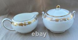 Wedgwood Whitehall Sugar Coffee, Teapot, Sugar and Creamer with lids 4 piece Set