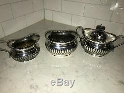 William Adams Sheffield Silver Plate 2 Teapots Coffee Pot 6 Piece Set 76030