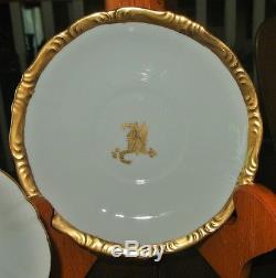 Winterling Paste Gold Encrusted Tea pot Set 4 25 Pc Monogram Initial'M' Creamer