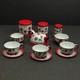 Wolverine Strawberries Tin Toy Childs Tea Pot Canisters Plates Cups 15 Piece Set