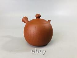Y7297 TEA POT Tokoname-ware cup set signed box Japan Tea Ceremony antique teapot
