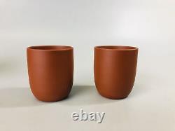 Y7297 TEA POT Tokoname-ware cup set signed box Japan Tea Ceremony antique teapot