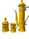 Yellow Aes Japan Ceramic Medieval Moroccan Coffee Tea Set Pot Sugar Creamer