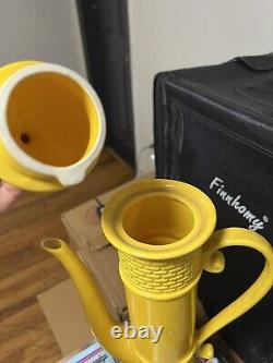 Yellow AES Japan Ceramic Medieval Moroccan Coffee Tea Set Pot Sugar Creamer