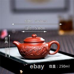 Yixing Dahongpao Shuanglong Antique Teapot Household Tea Set