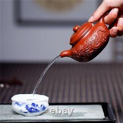 Yixing Dahongpao Shuanglong Antique Teapot Household Tea Set