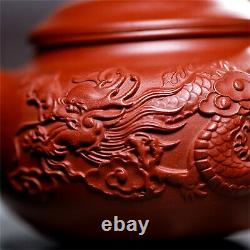 Yixing Dahongpao Shuanglong Antique Teapot Household Tea Set